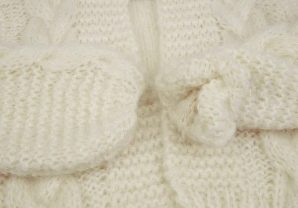 タオtao モヘヤナイロン縄柄手編ニットカーディガン 白F K-117283_005