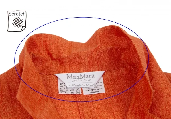 マックスマーラMax Mara リネンノースリーブロングジャケット オレンジ40 K-117287_004