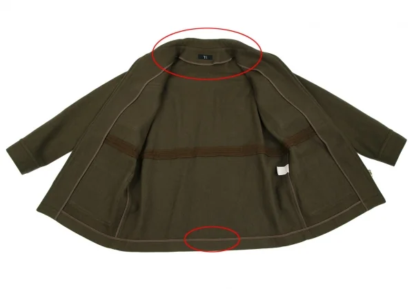 ワイズY's ウールナイロンジップポケットジャケット オリーブM位 K-117299_012