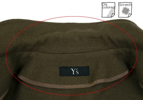 ワイズY's ウールナイロンジップポケットジャケット オリーブM位 K-117299_014