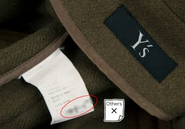 ワイズY's ウールナイロンジップポケットジャケット オリーブM位 K-117299_019