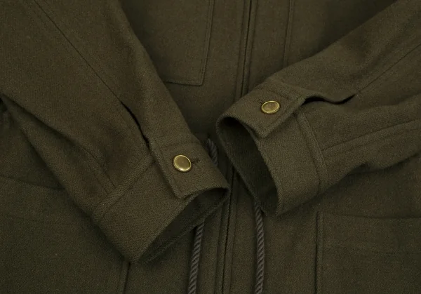 ワイズY's ウールナイロンジップポケットジャケット オリーブM位 K-117299_006