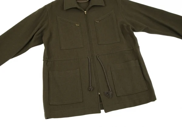 ワイズY's ウールナイロンジップポケットジャケット オリーブM位 K-117299_009