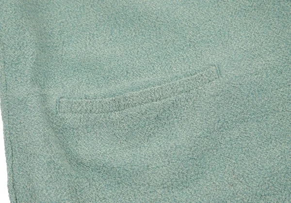 イッセイミヤケ ハートISSEY MIYAKE HaaT ウールナイロンジョーゼットスタンドカラージャケット グリーン2 K-117315_011