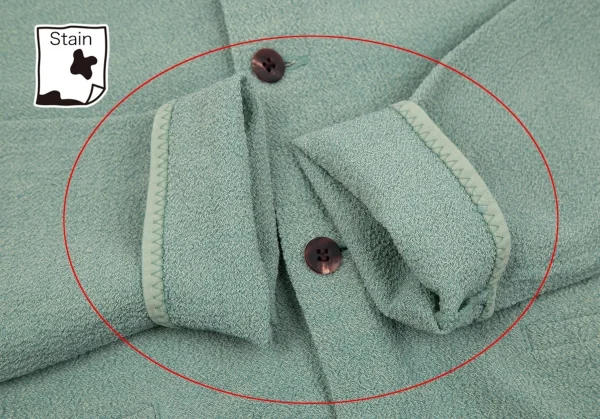 イッセイミヤケ ハートISSEY MIYAKE HaaT ウールナイロンジョーゼットスタンドカラージャケット グリーン2 K-117315_009
