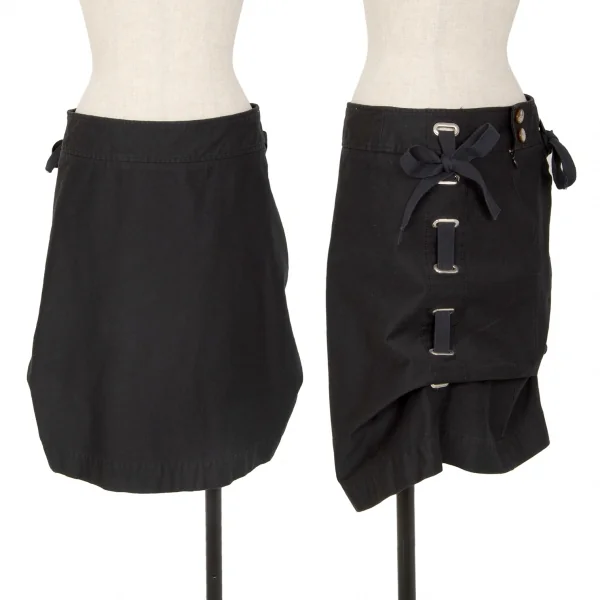 ヴィヴィアンウエストウッド レッドレーベルVivienne Westwood Red Label ストレッチコットンベルトシャーリングスカート 黒2 K-117347_001