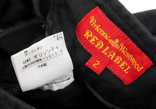 ヴィヴィアンウエストウッド レッドレーベルVivienne Westwood Red Label ストレッチコットンベルトシャーリングスカート 黒2 K-117347_012