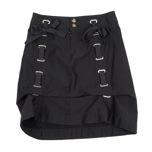 ヴィヴィアンウエストウッド レッドレーベルVivienne Westwood Red Label ストレッチコットンベルトシャーリングスカート 黒2 K-117347_006