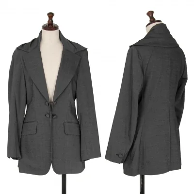 ロメオジリROMEO GIGLI 変形カラーダブルボタンジャケット グレー