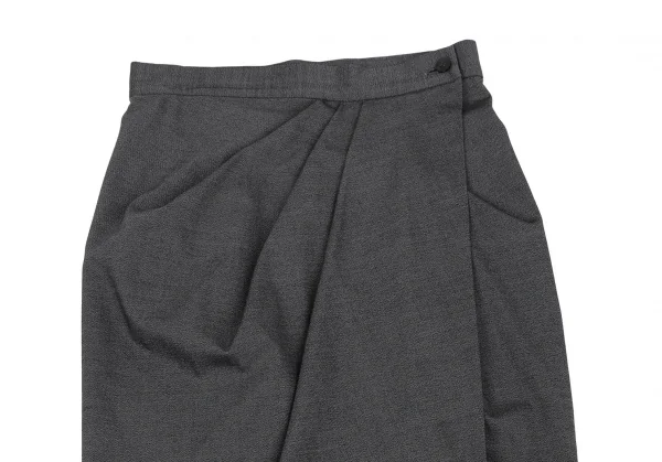 ロメオジリROMEO GIGLI タックデザインラップスカート グレーM位 K-117367_003