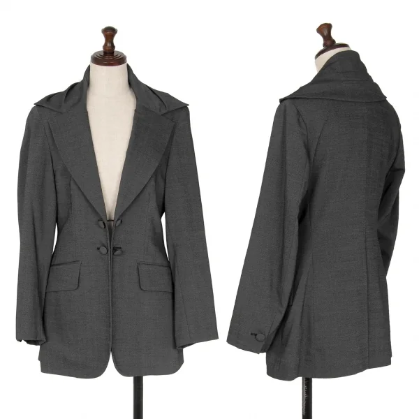 ロメオジリROMEO GIGLI 変形カラーダブルセットアップスーツ グレーM位 K-117368_002