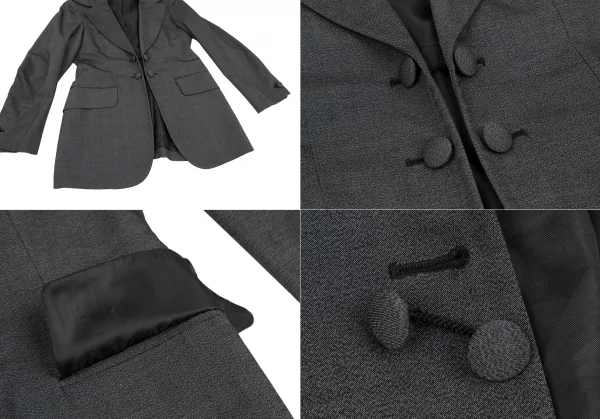 ロメオジリROMEO GIGLI 変形カラーダブルセットアップスーツ グレーM位 K-117368_005