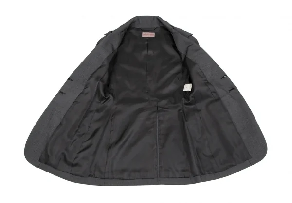 ロメオジリROMEO GIGLI 変形カラーダブルセットアップスーツ グレーM位 K-117368_006