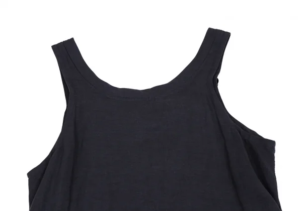 ワイズフォーリビングY's for living テンセルリネンリボンワンピース 紺M位 K-117370_003