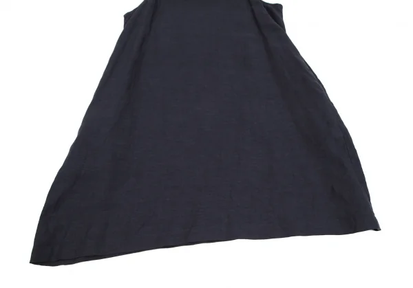 ワイズフォーリビングY's for living テンセルリネンリボンワンピース 紺M位 K-117370_005