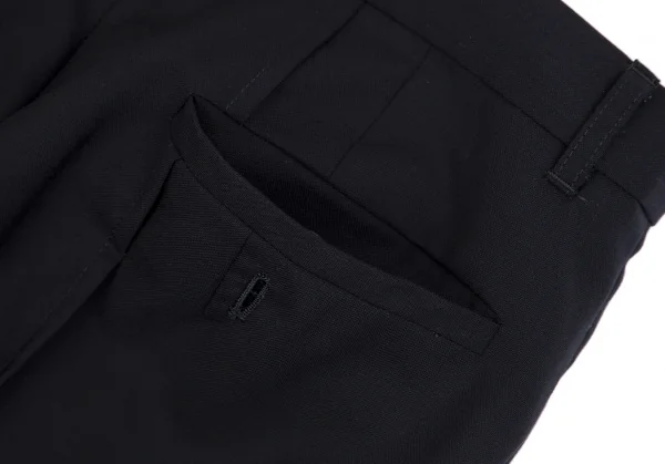 ミントデザインズmintdesigns ウールピンタックパンツ 紺M位 K-117376_012