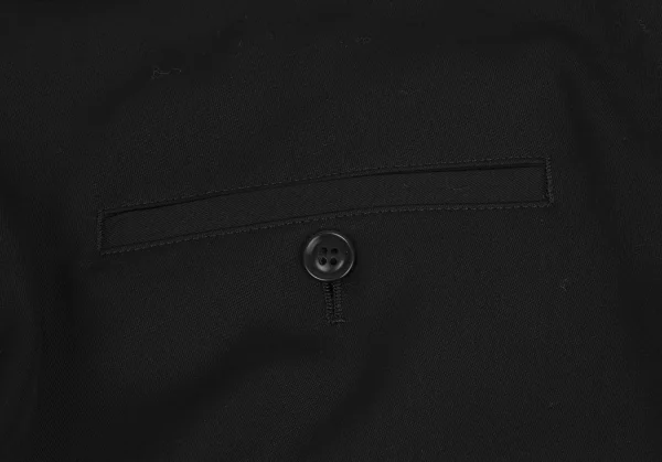 ワイズY's ポケットタブデザインリブ切替ウールギャバパンツ 黒3 K-117385_013