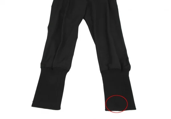 ワイズY's ポケットタブデザインリブ切替ウールギャバパンツ 黒3 K-117385_008