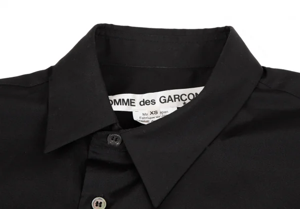 コムデギャルソンCOMME des GARCONS シフォン切替アシンメトリーコットンシャツ 黒XS K-117403_005