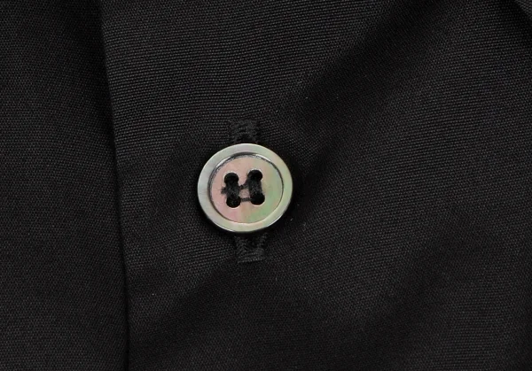 コムデギャルソンCOMME des GARCONS シフォン切替アシンメトリーコットンシャツ 黒XS K-117403_006