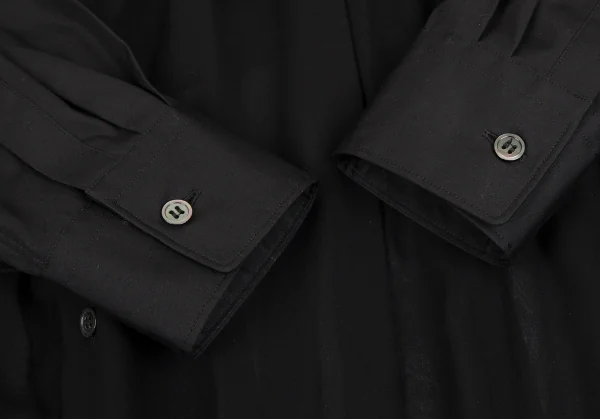 コムデギャルソンCOMME des GARCONS シフォン切替アシンメトリーコットンシャツ 黒XS K-117403_008