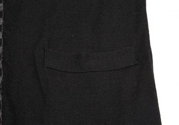 コムデギャルソン オムドゥCOMME des GARCONS HOMME DEUX 幾何学テーピングニットカーディガン 黒M K-117418_007