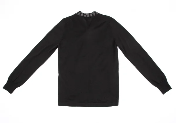 コムデギャルソン オムドゥCOMME des GARCONS HOMME DEUX 幾何学テーピングニットカーディガン 黒M K-117418_009
