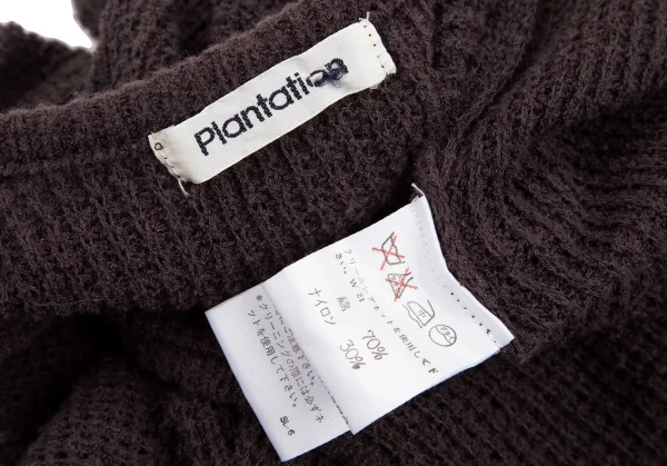 プランテーションPlantation ワッフルニットノースリーブワンピース ダークパープルM K-117424_016