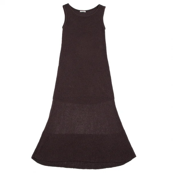 プランテーションPlantation ワッフルニットノースリーブワンピース ダークパープルM K-117424_002
