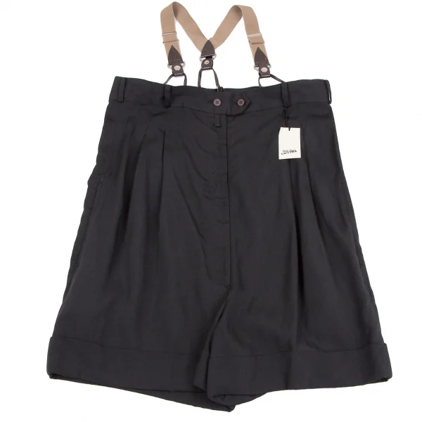 ジャンポールゴルチエ ファムJean Paul GAULTIER FEMME ハイウエストサスペンダーショートパンツ チャコール40 K-117436_001