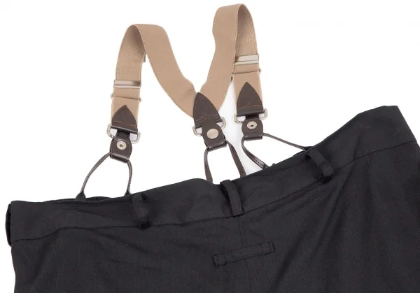 ジャンポールゴルチエ ファムJean Paul GAULTIER FEMME ハイウエストサスペンダーショートパンツ チャコール40 K-117436_010