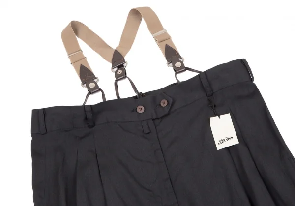 ジャンポールゴルチエ ファムJean Paul GAULTIER FEMME ハイウエストサスペンダーショートパンツ チャコール40 K-117436_002