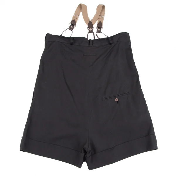 ジャンポールゴルチエ ファムJean Paul GAULTIER FEMME ハイウエストサスペンダーショートパンツ チャコール40 K-117436_009