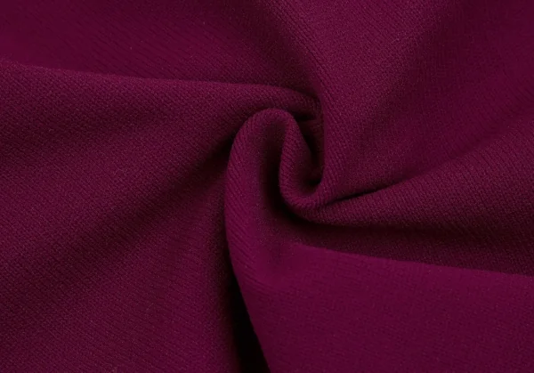イッセイミヤケISSEY MIYAKEストレッチニット配色ハイネックカットソー ボルドーピンクM K-117439_011