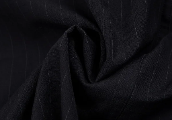 ローブドシャンブル コムデギャルソンrobe de chambre COMME des GARCONS ウールピンストライプ丸襟セットアップスーツ 紺S位・S K-117445_019