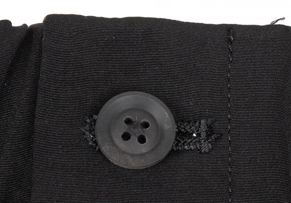 ヨウジヤマモト プールオムYohji Yamamoto POUR HOMME タキシードワイドタックゴムハーフパンツ 黒3 K-117458_003