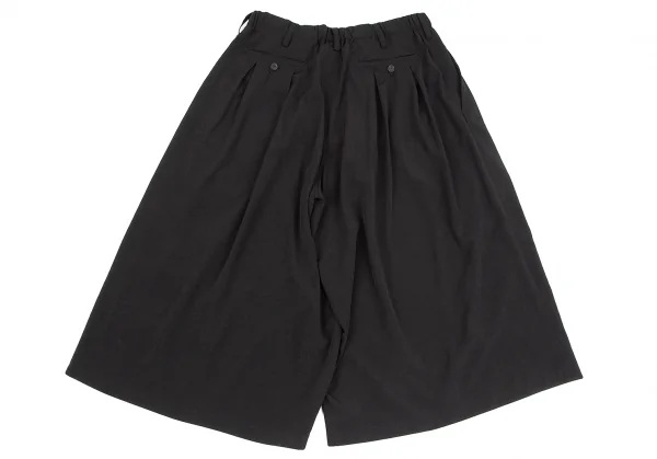 ヨウジヤマモト プールオムYohji Yamamoto POUR HOMME タキシードワイドタックゴムハーフパンツ 黒3 K-117458_009
