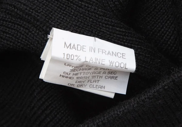 アニエスベーagnes b リザードワンポイント刺繍ニットキャップ 黒 K-117500_008