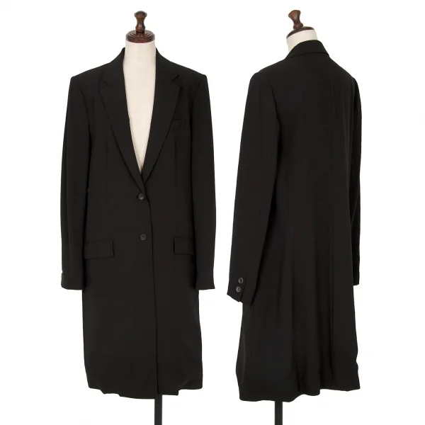 ISSEY MIYAKE Wool Chesterfield Coat Black 3 K-117510_001