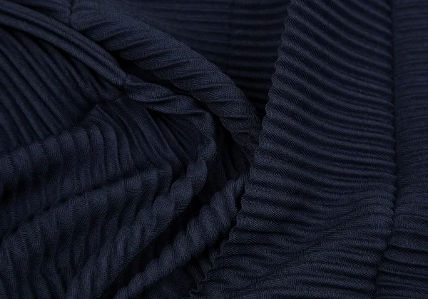イッセイミヤケISSEY MIYAKE バイアスジグザグプリーツカットソー 紺2 K-117534_010