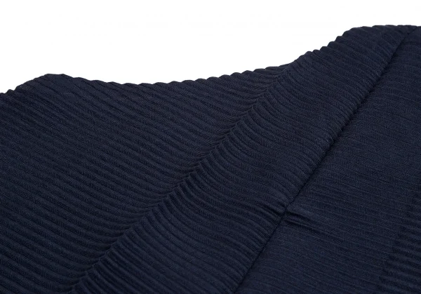 イッセイミヤケISSEY MIYAKE バイアスジグザグプリーツカットソー 紺2 K-117534_009