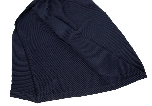 イッセイミヤケISSEY MIYAKE バイアスジグザグプリーツカットソーセットアップスーツ 紺2 K-117536_015