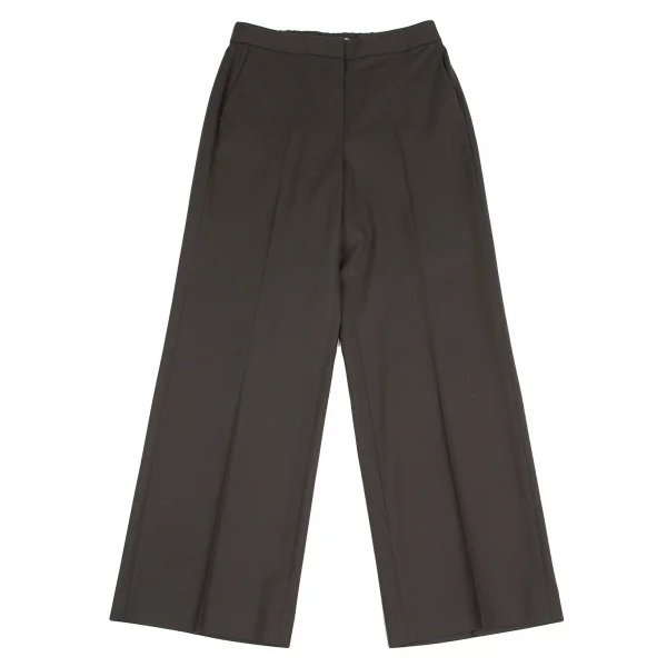 セオリーリュクスTheory luxe ウエストゴムウールワイドスラックス ダークモカ40 K-117549_001