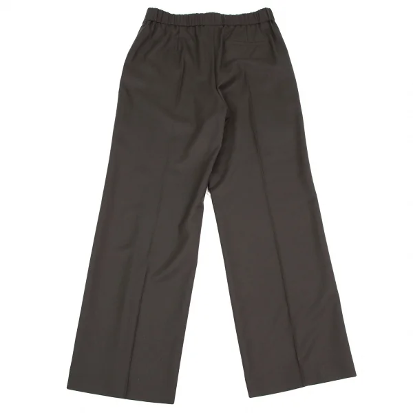 セオリーリュクスTheory luxe ウエストゴムウールワイドスラックス ダークモカ40 K-117549_008