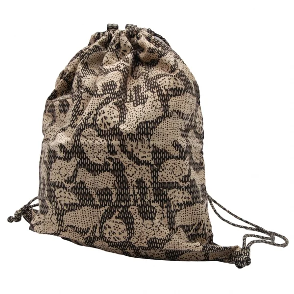 イッセイミヤケ ハートタマシャISSEY MIYAKE HaaT TaMaSHa アニマルプリントナップサック 黒ベージュ K-117561_001
