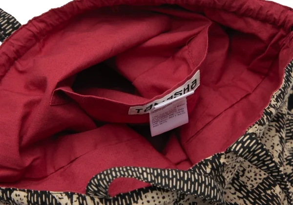 イッセイミヤケ ハートタマシャISSEY MIYAKE HaaT TaMaSHa アニマルプリントナップサック 黒ベージュ K-117561_012
