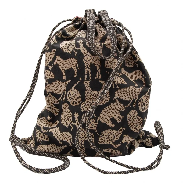 イッセイミヤケ ハートタマシャISSEY MIYAKE HaaT TaMaSHa アニマルプリントナップサック 黒ベージュ K-117561_004
