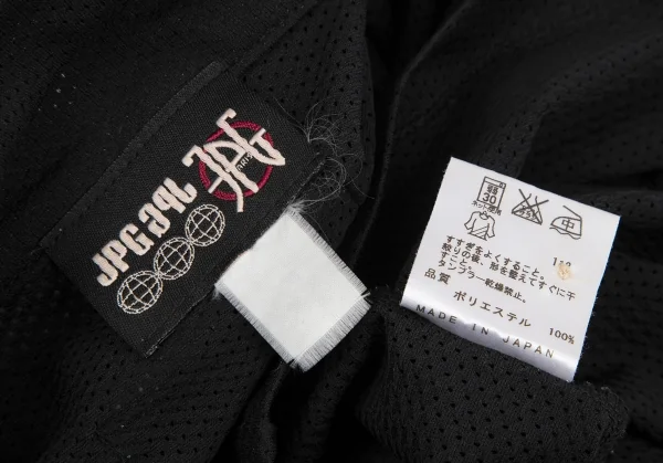 ジャンポールゴルチエJean Paul GAULTIER PARIS メッシュパフスリーブポロシャツ 黒40 K-117564_013