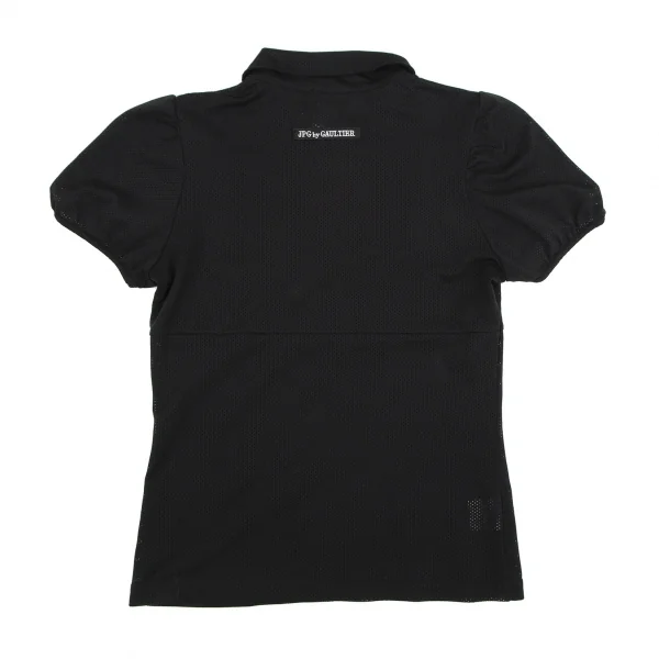 ジャンポールゴルチエJean Paul GAULTIER PARIS メッシュパフスリーブポロシャツ 黒40 K-117564_008