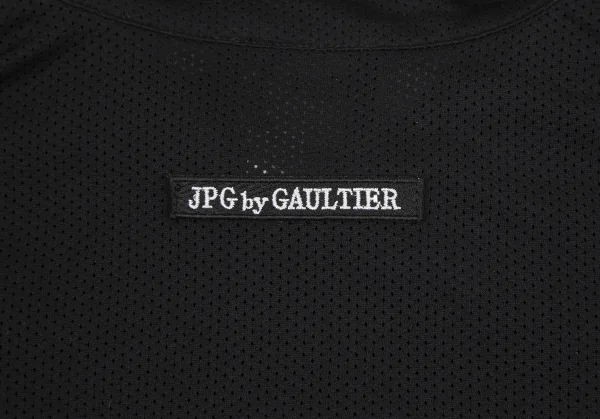 ジャンポールゴルチエJean Paul GAULTIER PARIS メッシュパフスリーブポロシャツ 黒40 K-117564_009